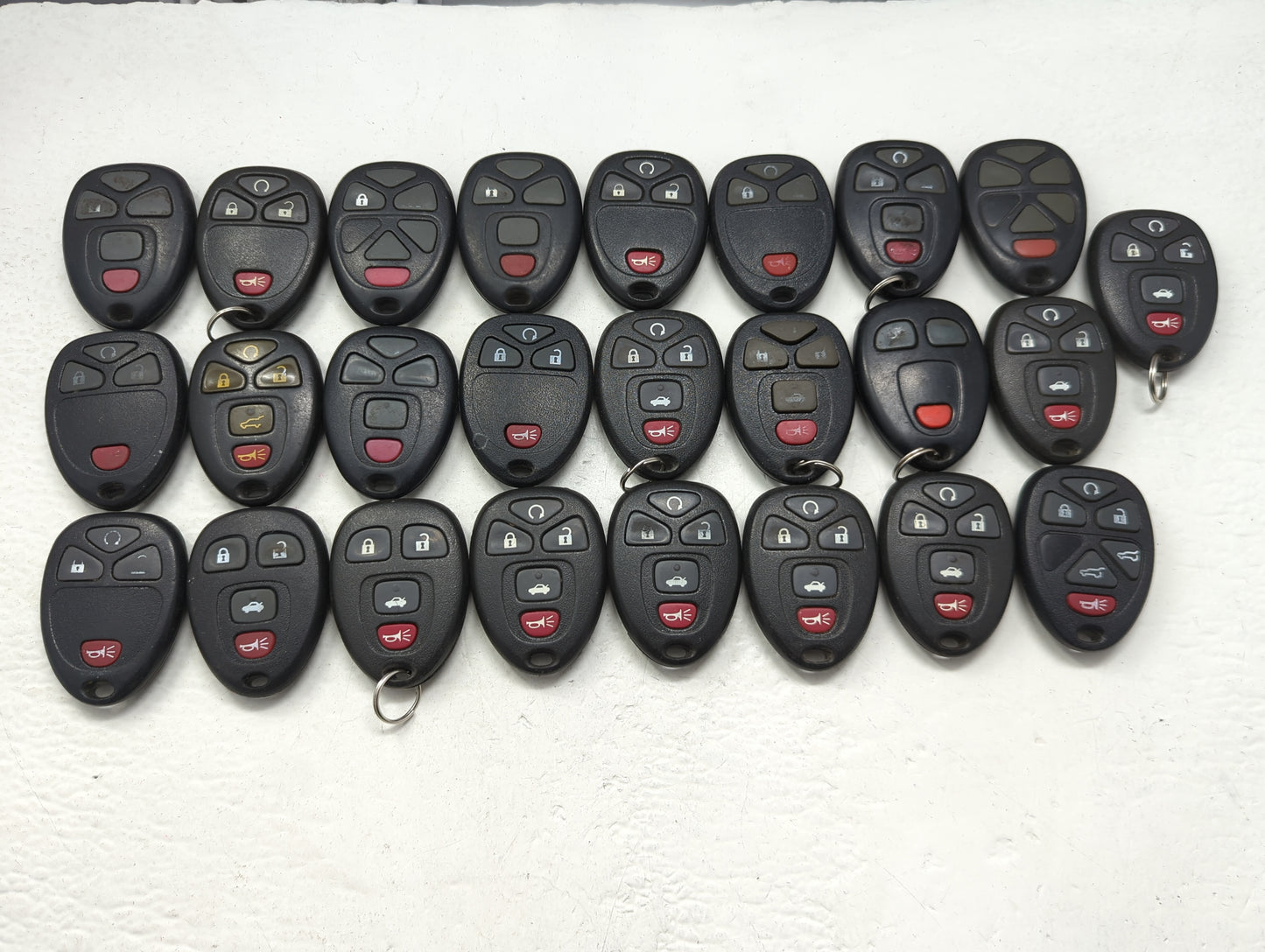 Lot of 25 Chevrolet Keyless Entry Remote Fob MIXED FCC IDS MIXED PART - Oemusedautoparts1.com