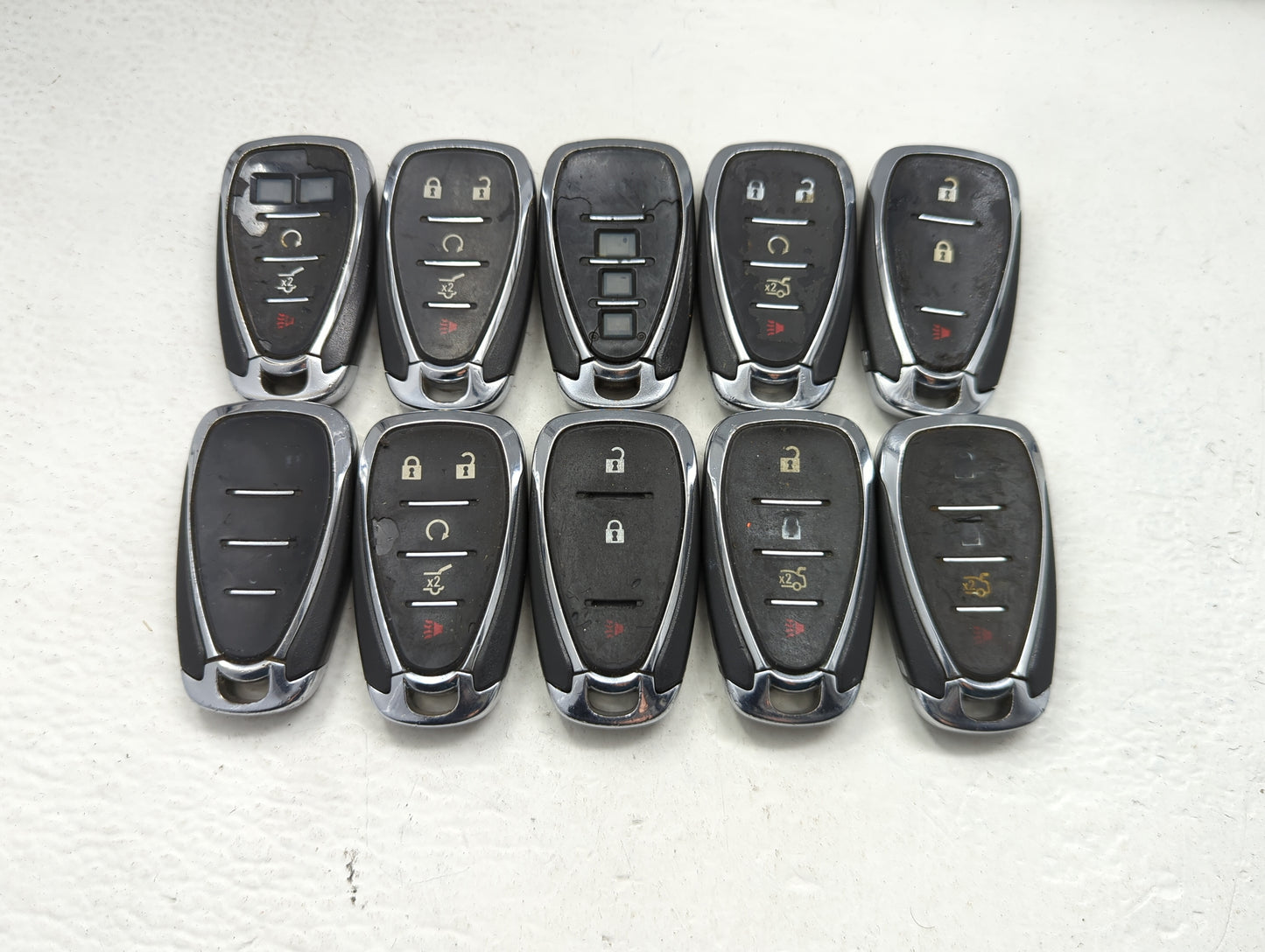 Lot of 10 Chevrolet Keyless Entry Remote Fob HYQ4EA | HYQ4AS MIXED PART - Oemusedautoparts1.com