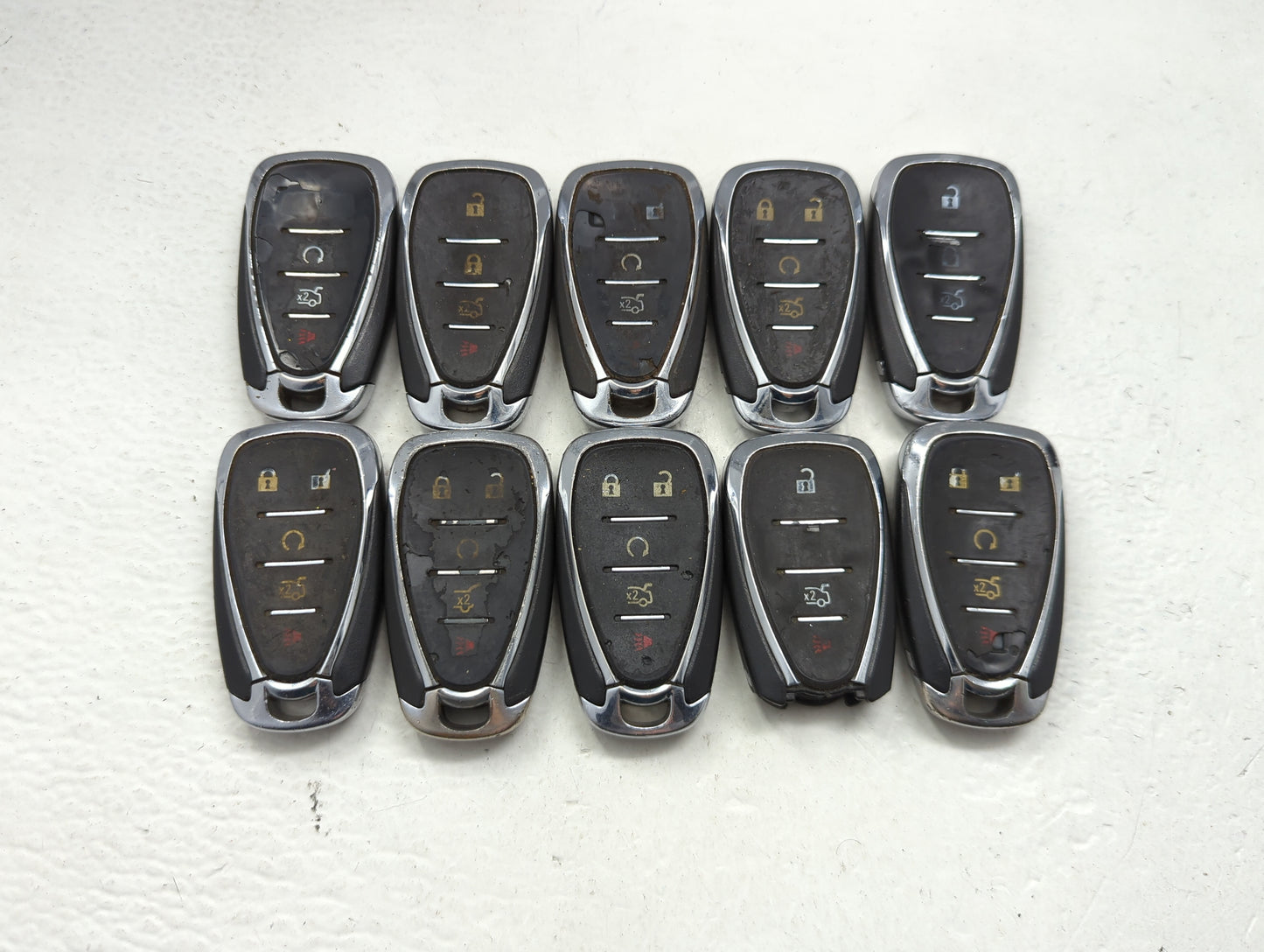 Lot of 10 Chevrolet Keyless Entry Remote Fob HYQ4EA MIXED PART NUMBERS - Oemusedautoparts1.com