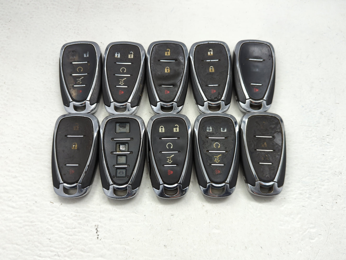 Lot of 10 Chevrolet Keyless Entry Remote Fob HYQ4AA MIXED PART NUMBERS - Oemusedautoparts1.com