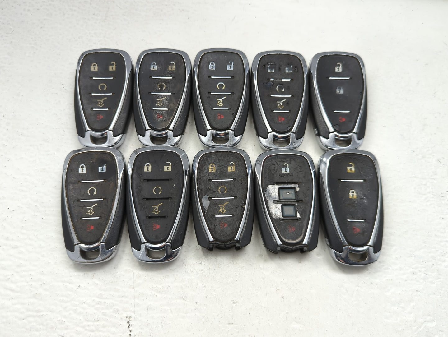 Lot of 10 Chevrolet Keyless Entry Remote Fob HYQ4AA MIXED PART NUMBERS - Oemusedautoparts1.com