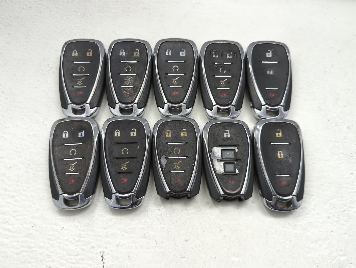 Lot of 10 Chevrolet Keyless Entry Remote Fob HYQ4AA MIXED PART NUMBERS - Oemusedautoparts1.com