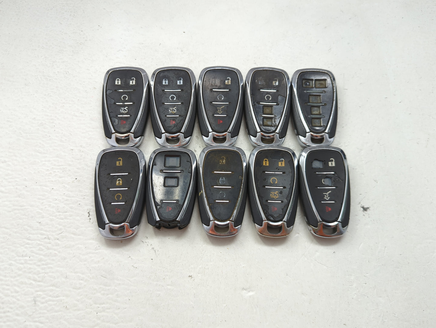 Lot of 10 Chevrolet Keyless Entry Remote Fob MIXED FCC IDS MIXED PART 1476125 - Oemusedautoparts1.com