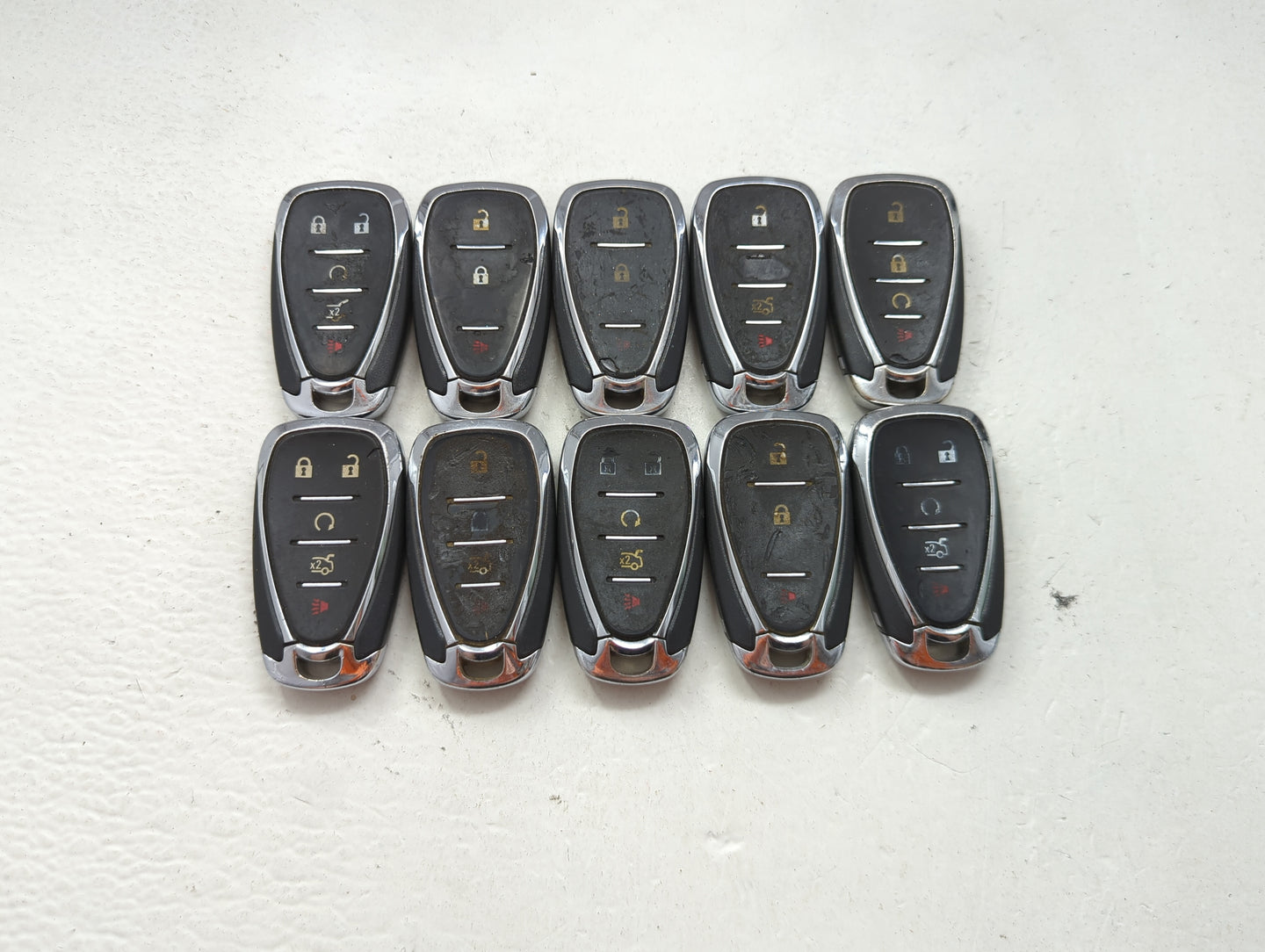 Lot of 10 Chevrolet Keyless Entry Remote Fob MIXED FCC IDS MIXED PART 1476126 - Oemusedautoparts1.com