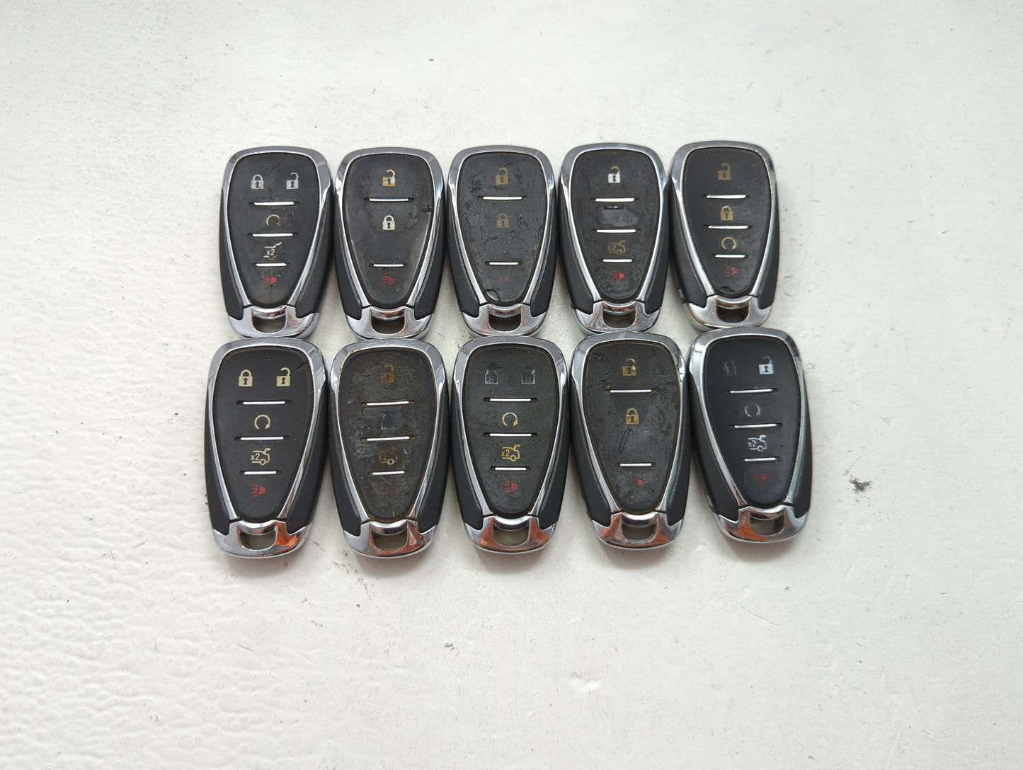 Lot of 10 Chevrolet Keyless Entry Remote Fob MIXED FCC IDS MIXED PART 1476126 - Oemusedautoparts1.com
