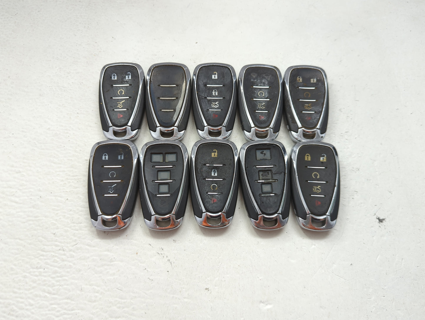 Lot of 10 Chevrolet Keyless Entry Remote Fob MIXED FCC IDS MIXED PART 1476127 - Oemusedautoparts1.com