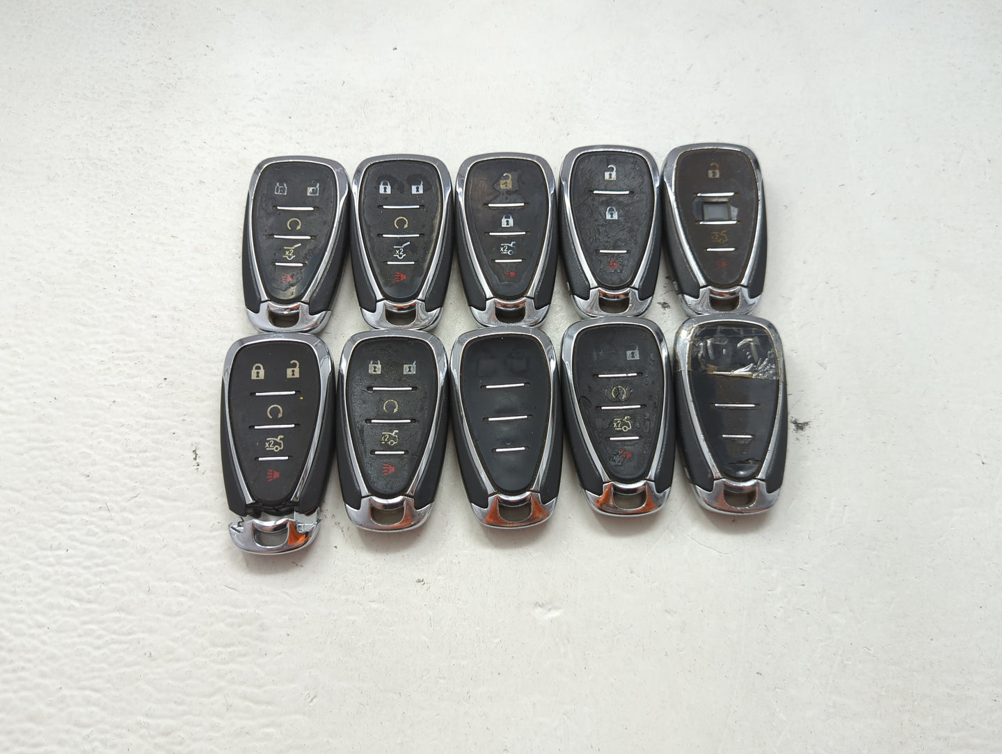 Lot of 10 Chevrolet Keyless Entry Remote Fob MIXED FCC IDS MIXED PART 1476129 - Oemusedautoparts1.com
