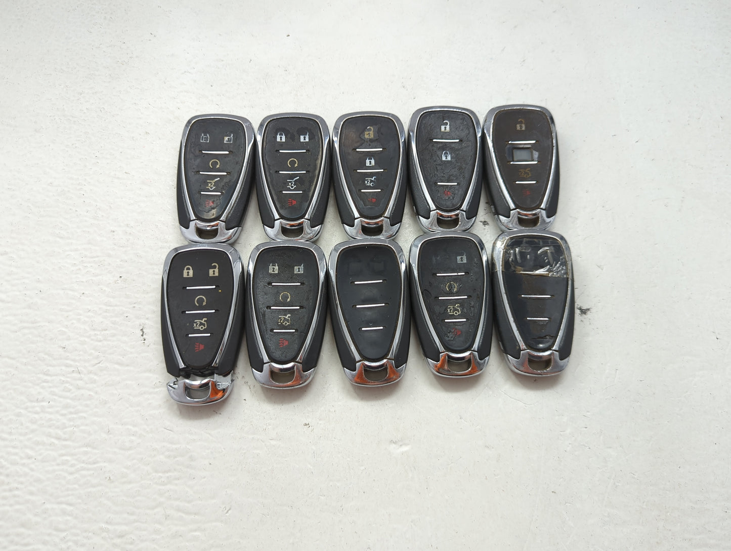 Lot of 10 Chevrolet Keyless Entry Remote Fob MIXED FCC IDS MIXED PART 1476129 - Oemusedautoparts1.com