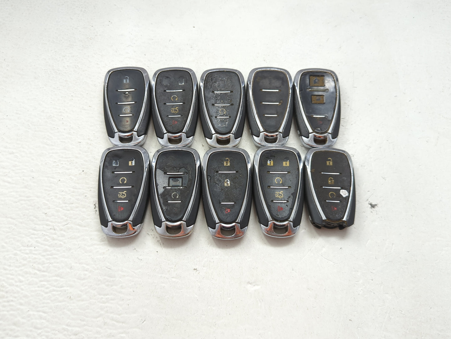 Lot of 10 Chevrolet Keyless Entry Remote Fob MIXED FCC IDS MIXED PART 1476130 - Oemusedautoparts1.com