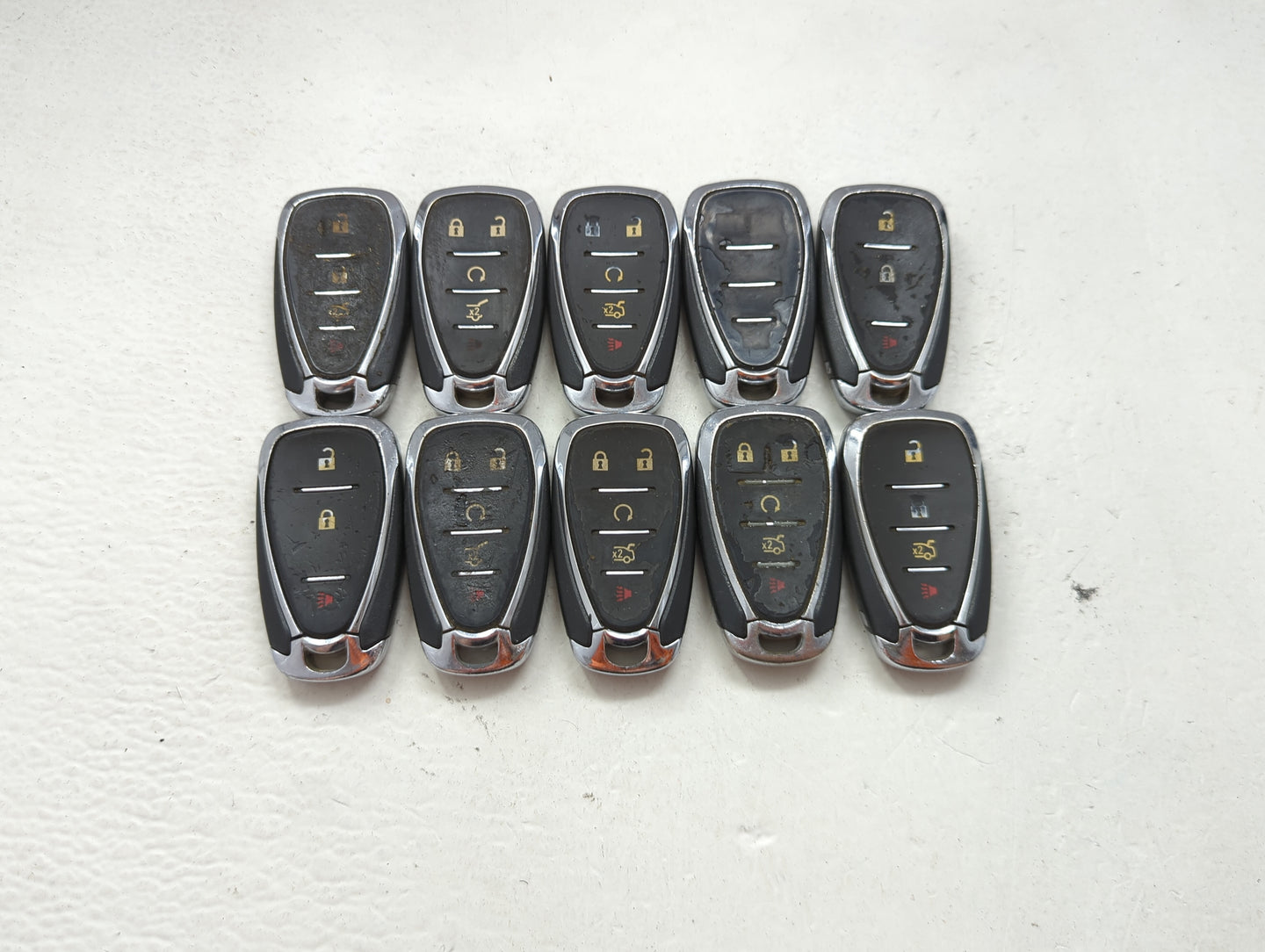Lot of 10 Chevrolet Keyless Entry Remote Fob MIXED FCC IDS MIXED PART 1476142 - Oemusedautoparts1.com