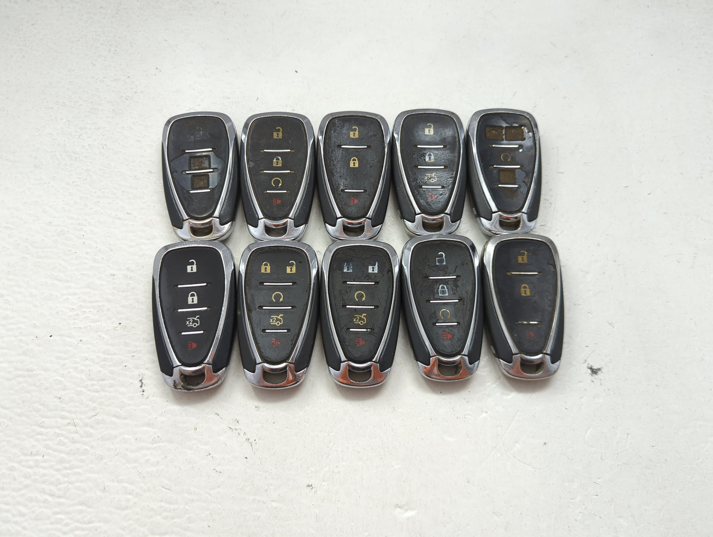 Lot of 10 Chevrolet Keyless Entry Remote Fob MIXED FCC IDS MIXED PART 1476143 - Oemusedautoparts1.com