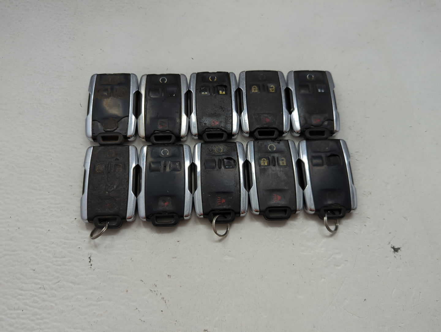 Lot of 10 Chevrolet Keyless Entry Remote Fob MIXED FCC IDS MIXED PART 1476155 - Oemusedautoparts1.com