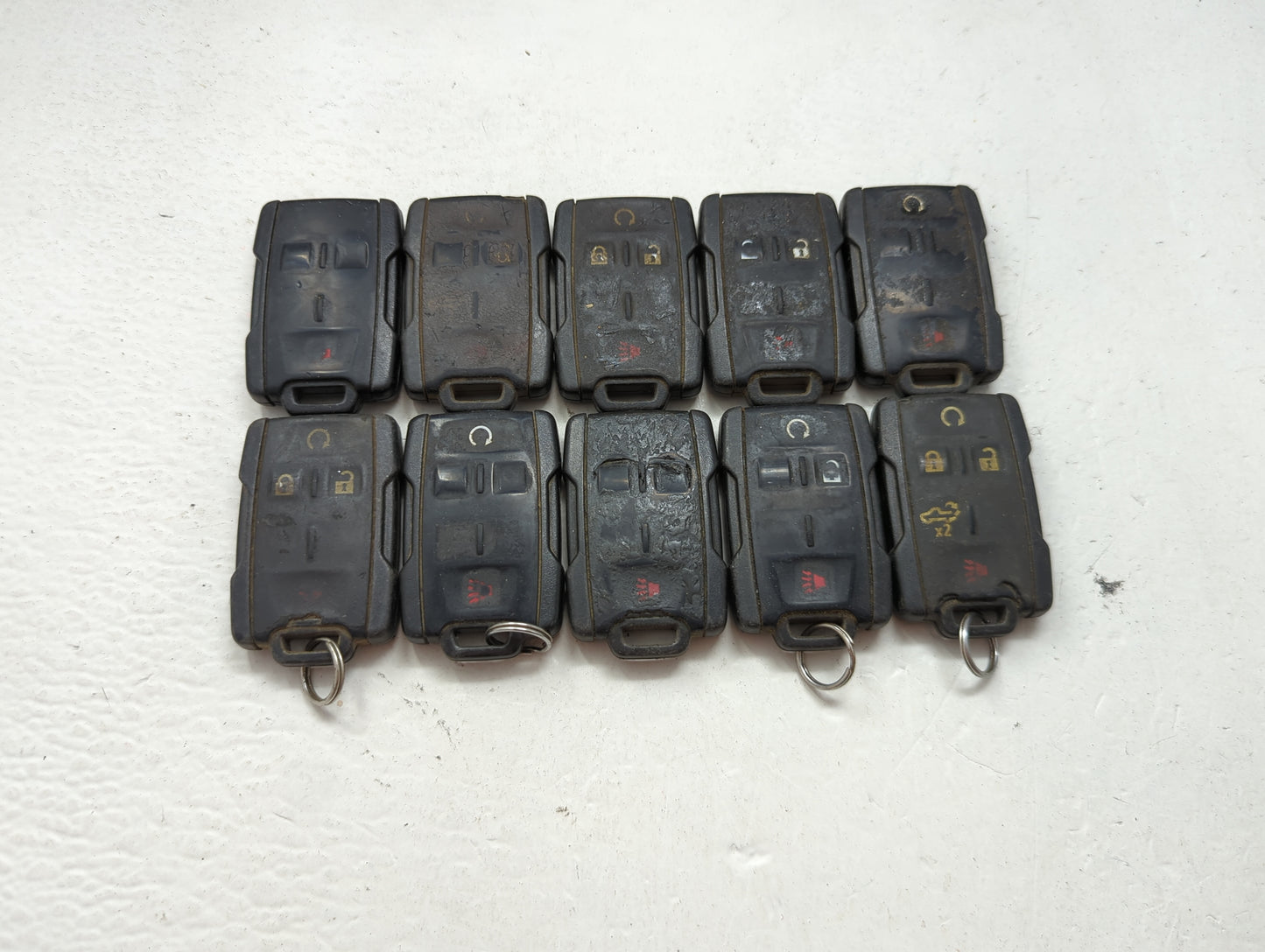 Lot of 10 Chevrolet Keyless Entry Remote Fob MIXED FCC IDS MIXED PART 1476156 - Oemusedautoparts1.com