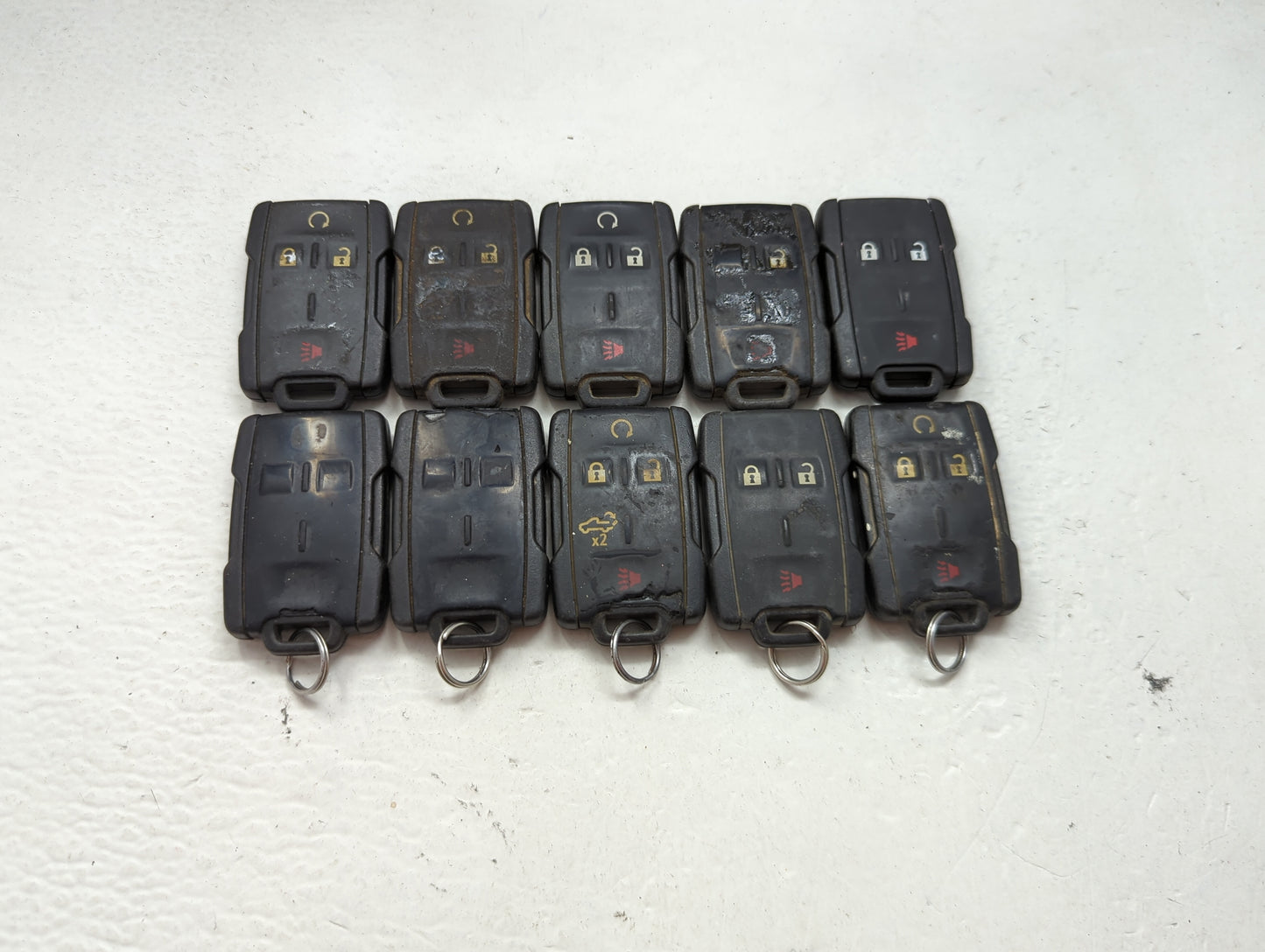 Lot of 10 Chevrolet Keyless Entry Remote Fob MIXED FCC IDS MIXED PART 1476158 - Oemusedautoparts1.com
