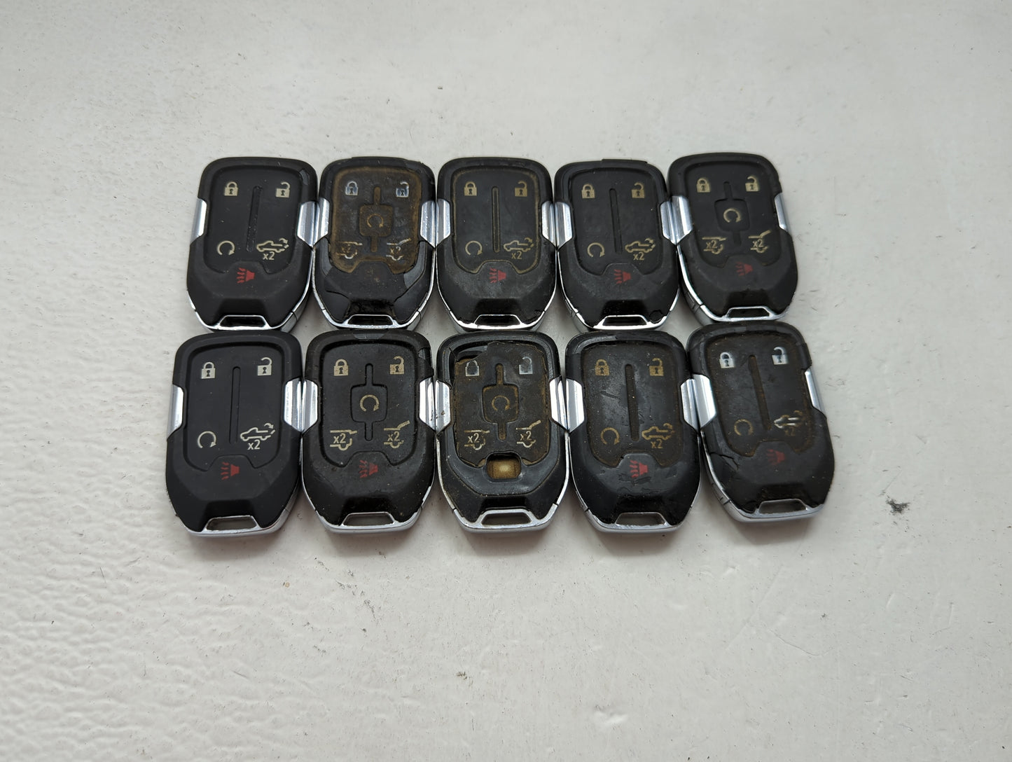 Lot of 10 Chevrolet Keyless Entry Remote Fob MIXED FCC IDS MIXED PART 1476177 - Oemusedautoparts1.com