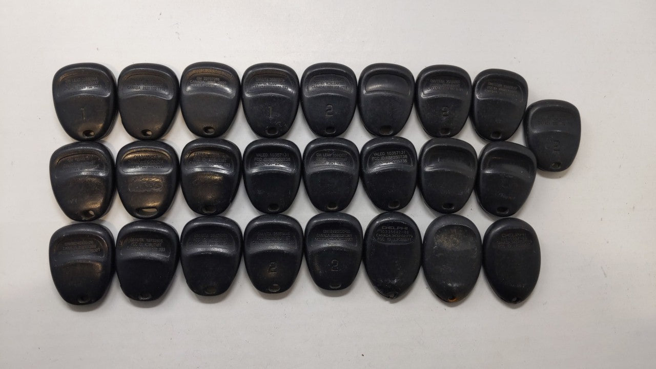 Lot of 25 Chevrolet Keyless Entry Remote Fob KOBUT1BT | N5F250738 | - Oemusedautoparts1.com