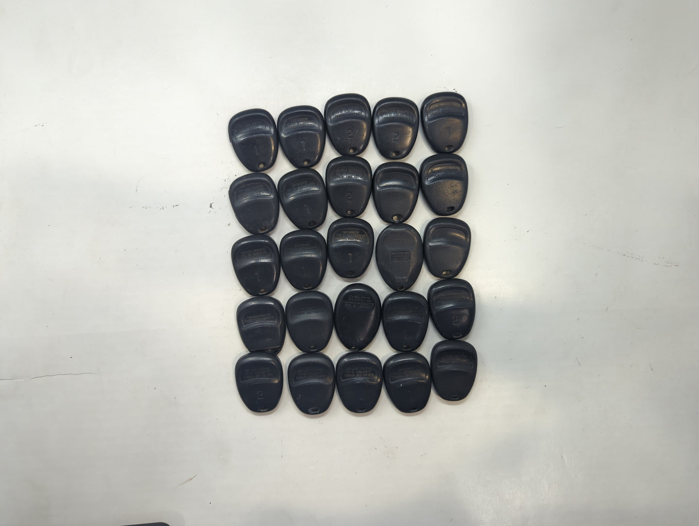 Lot of 25 Chevrolet Keyless Entry Remote Fob KOBUT1BT | N5F250738 | - Oemusedautoparts1.com