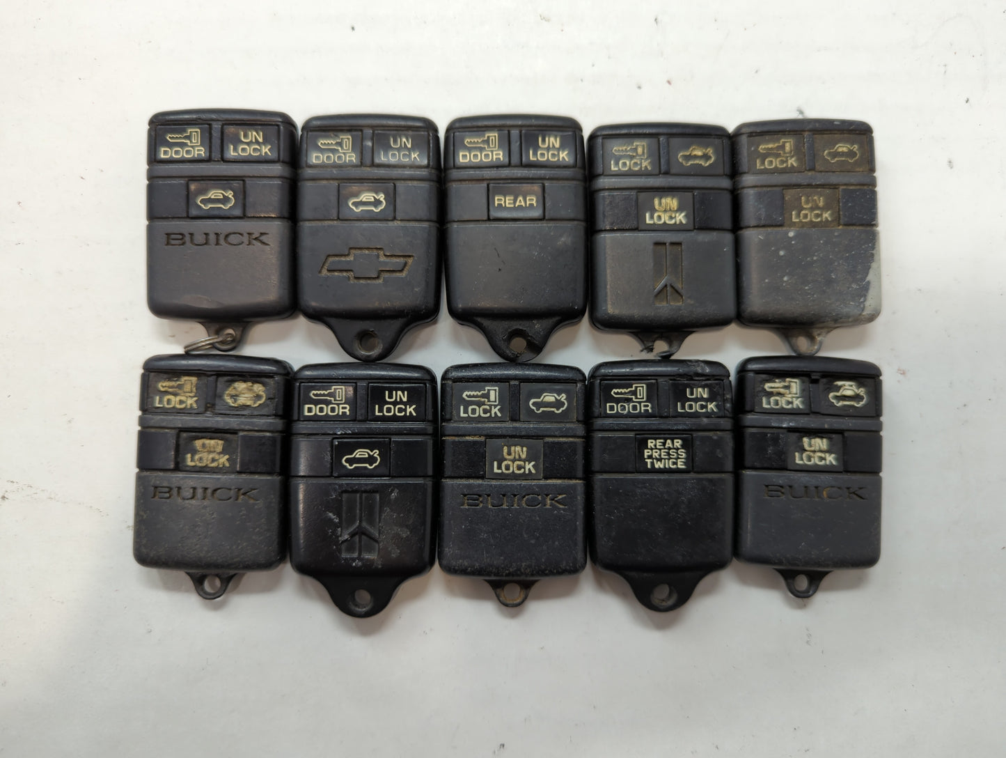 Lot of 10 Chevrolet Keyless Entry Remote Fob ABO0302T | ABO0303T | - Oemusedautoparts1.com