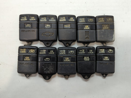 Lot of 10 Chevrolet Keyless Entry Remote Fob ABO0302T | ABO0303T | - Oemusedautoparts1.com