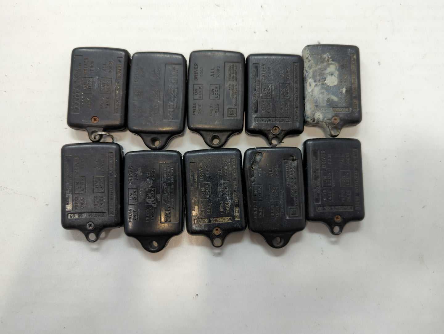 Lot of 10 Chevrolet Keyless Entry Remote Fob ABO0302T | ABO0303T | - Oemusedautoparts1.com