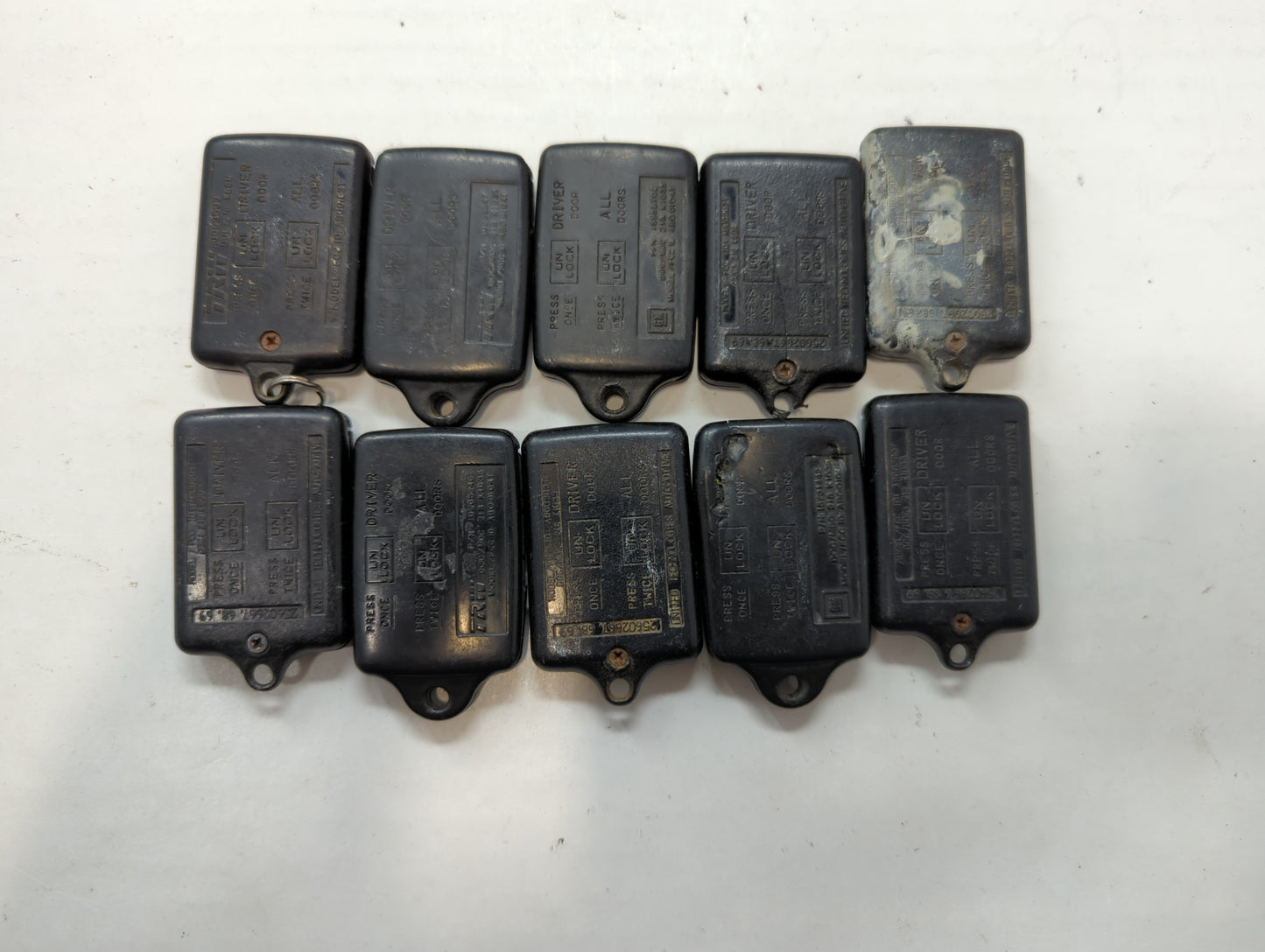 Lot of 10 Chevrolet Keyless Entry Remote Fob ABO0302T | ABO0303T | - Oemusedautoparts1.com