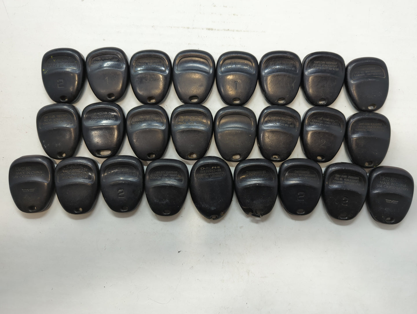Lot of 25 Chevrolet Keyless Entry Remote Fob KOBLEAR1XT | L2C0007T | - Oemusedautoparts1.com