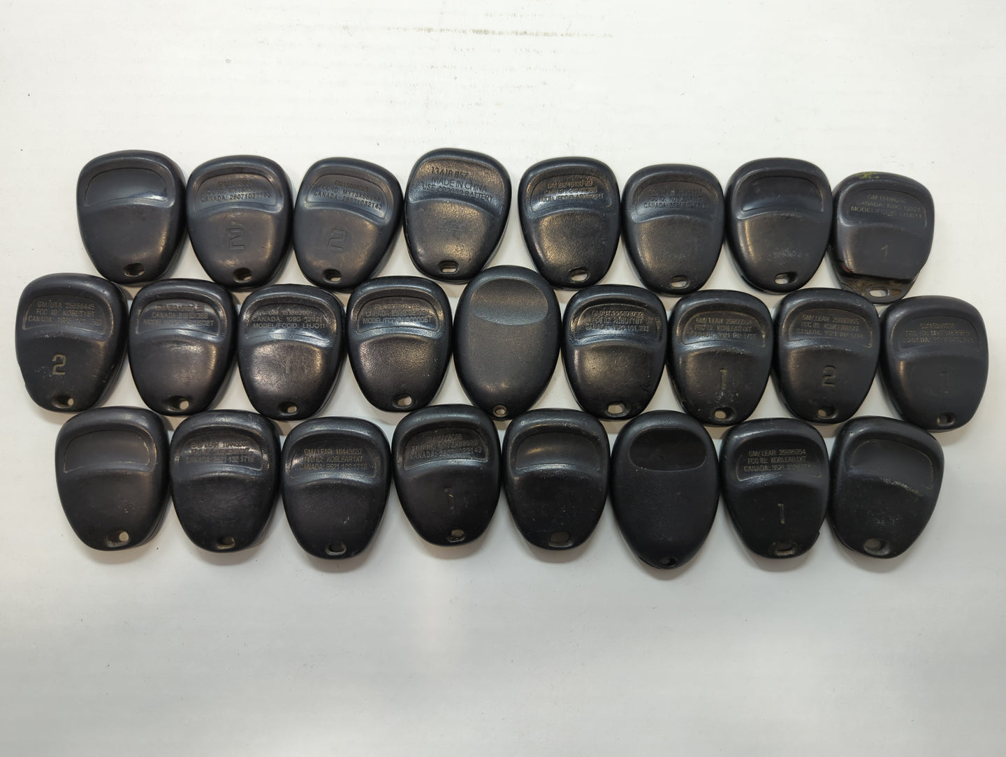 Lot of 25 Chevrolet Keyless Entry Remote Fob MYT3X6898B | LHJ011 | - Oemusedautoparts1.com