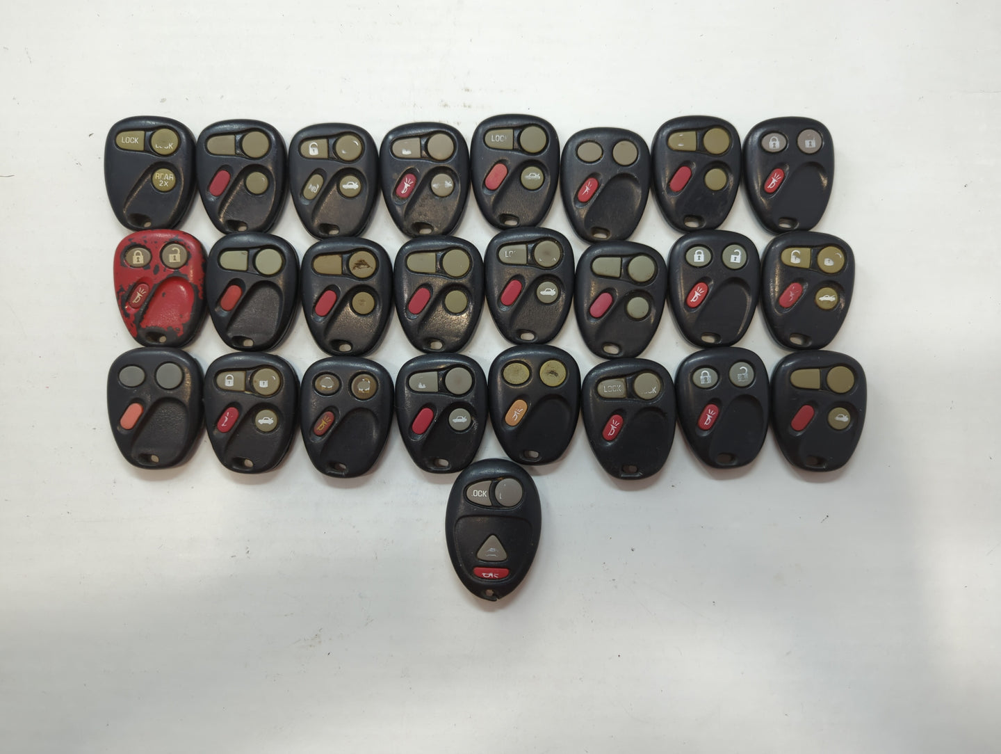Lot of 25 Chevrolet Keyless Entry Remote Fob LHJ011 | MYT3X689B | - Oemusedautoparts1.com