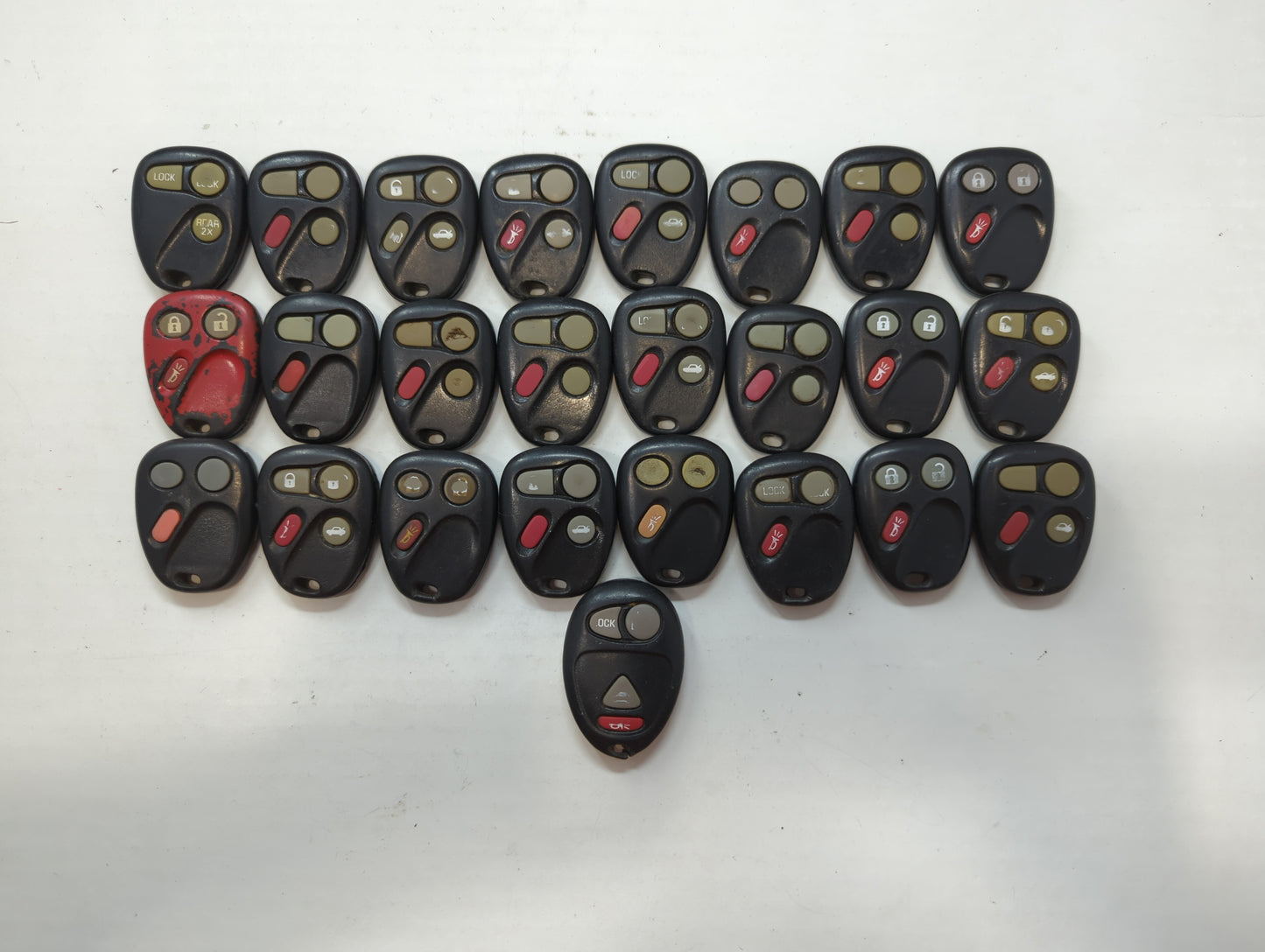 Lot of 25 Chevrolet Keyless Entry Remote Fob LHJ011 | MYT3X689B | - Oemusedautoparts1.com