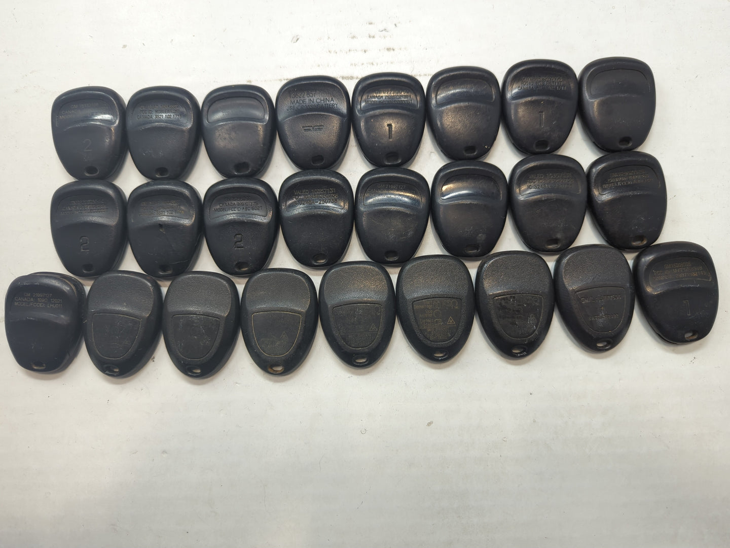 Lot of 25 Chevrolet Keyless Entry Remote Fob OUC60270 | OUC60221 | - Oemusedautoparts1.com