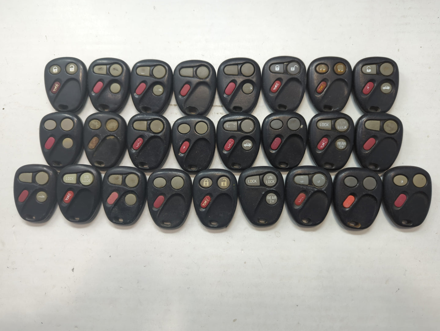 Lot of 25 Chevrolet Keyless Entry Remote Fob MIXED FCC IDS MIXED PART - Oemusedautoparts1.com
