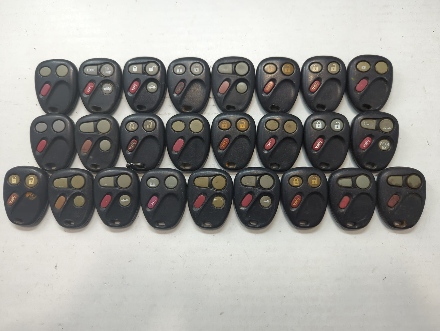 Lot of 25 Chevrolet Keyless Entry Remote Fob MIXED FCC IDS MIXED PART - Oemusedautoparts1.com