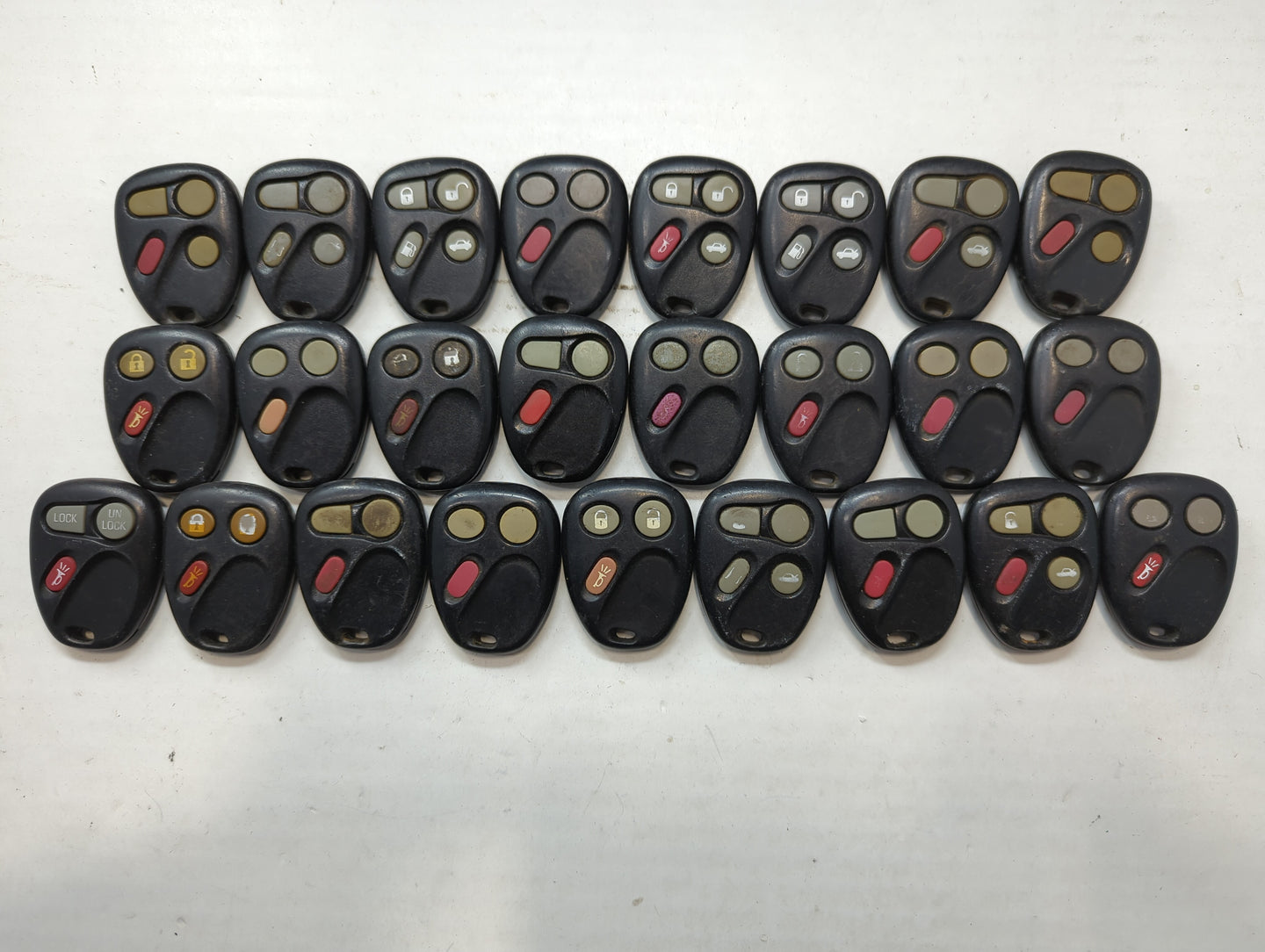 Lot of 25 Chevrolet Keyless Entry Remote Fob MIXED FCC IDS MIXED PART - Oemusedautoparts1.com
