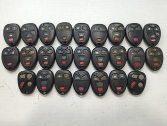 compare product Lot of 25 Chevrolet Keyless Entry Remote Fob MIXED FCC IDS MIXED PART