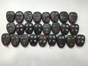 compare product Lot of 25 Chevrolet Keyless Entry Remote Fob MIXED FCC IDS MIXED PART