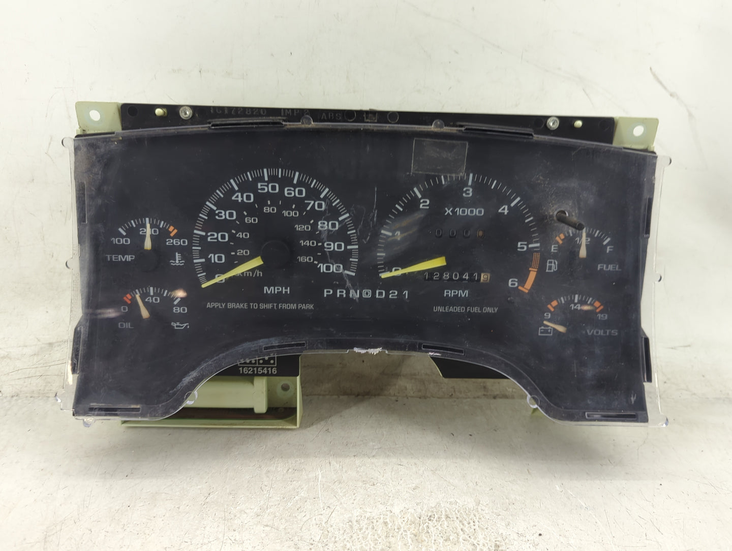 0 Chevrolet Blazer Instrument Cluster Speedometer Gauges Fits OEM Used Auto Parts - Oemusedautoparts1.com