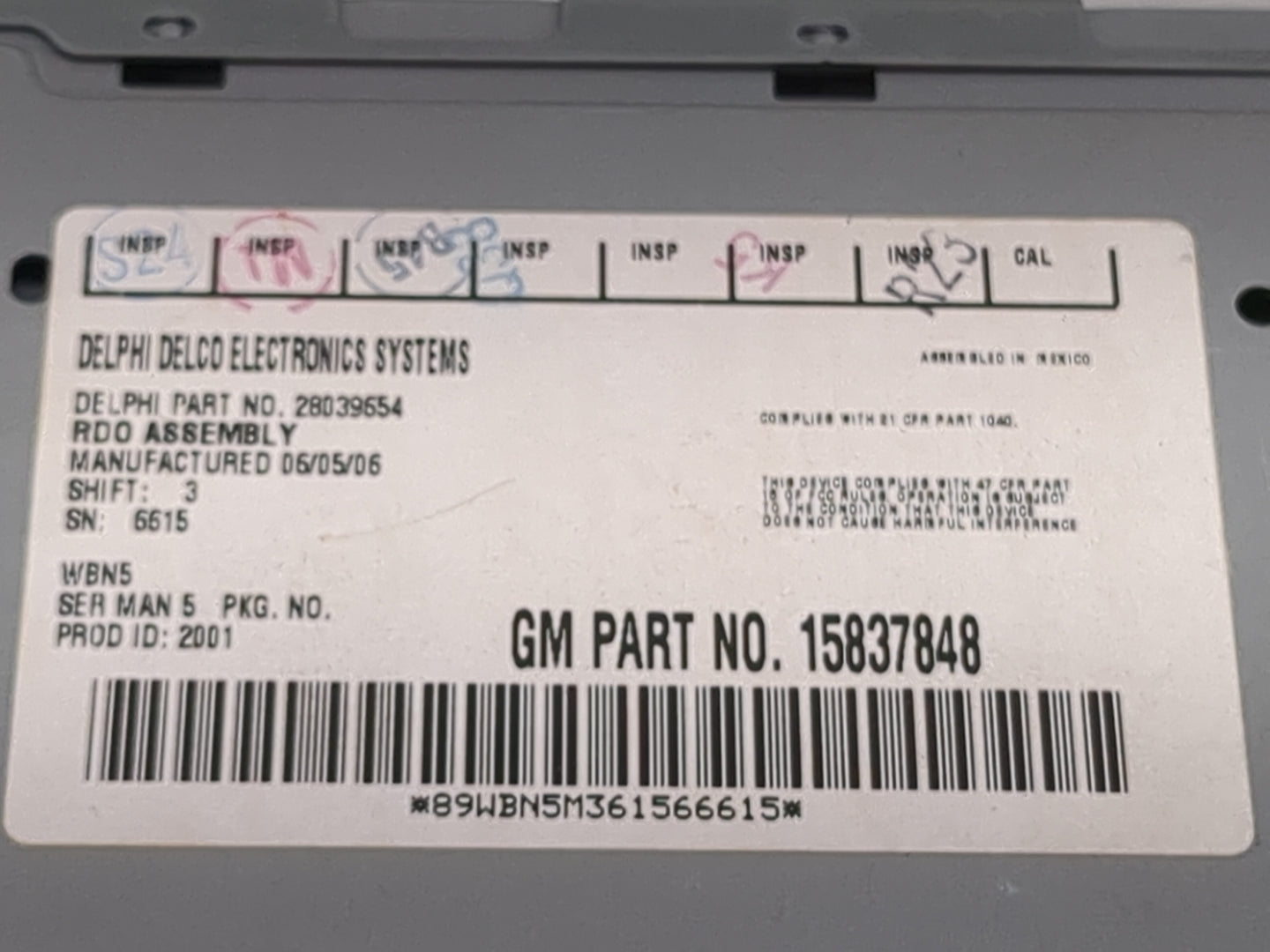 2004-2012 Chevrolet Colorado Radio AM FM Cd Player Receiver Replacement Fits OEM Used Auto Parts - Oemusedautoparts1.com