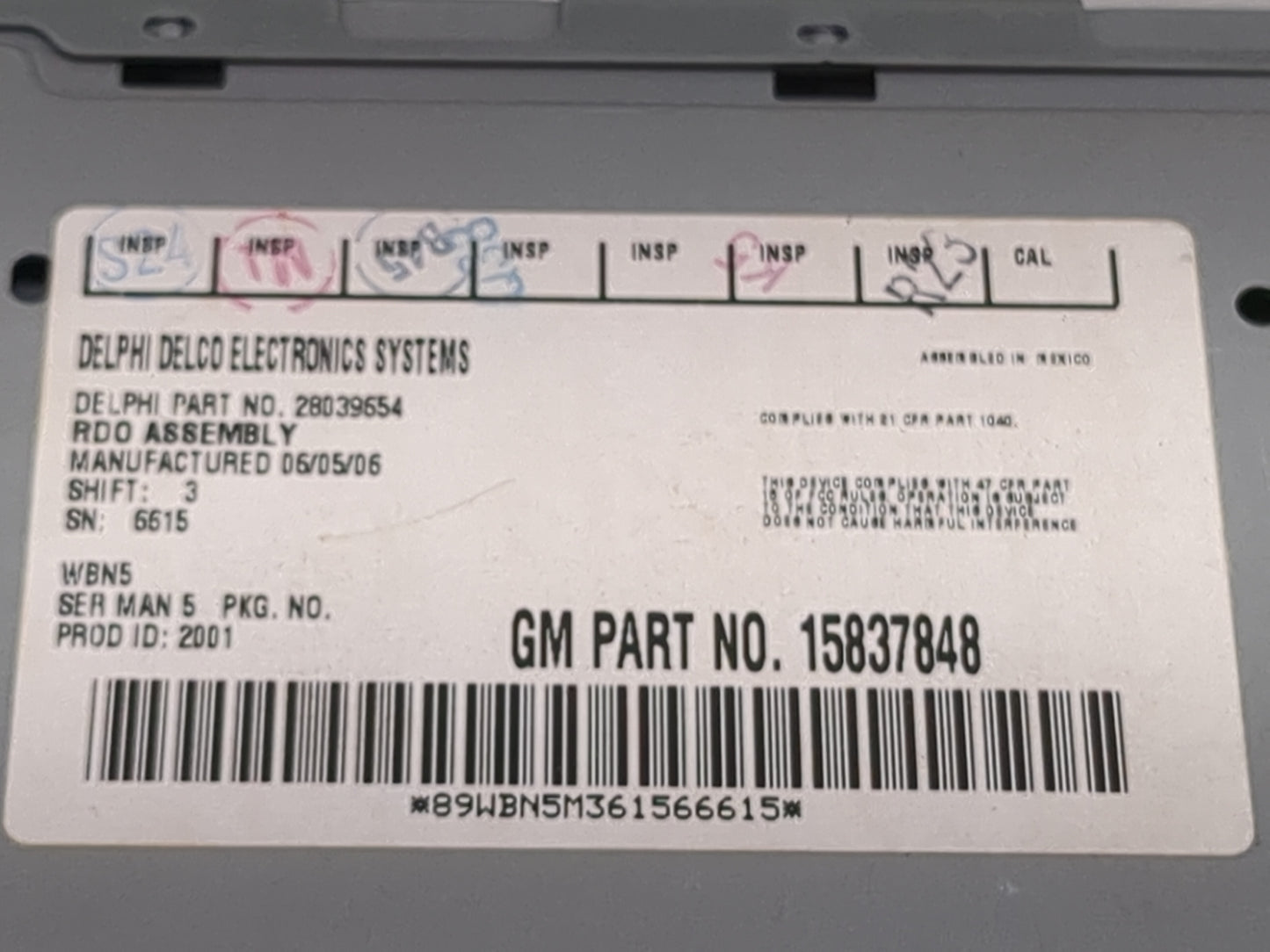 2004-2012 Chevrolet Colorado Radio AM FM Cd Player Receiver Replacement Fits OEM Used Auto Parts - Oemusedautoparts1.com
