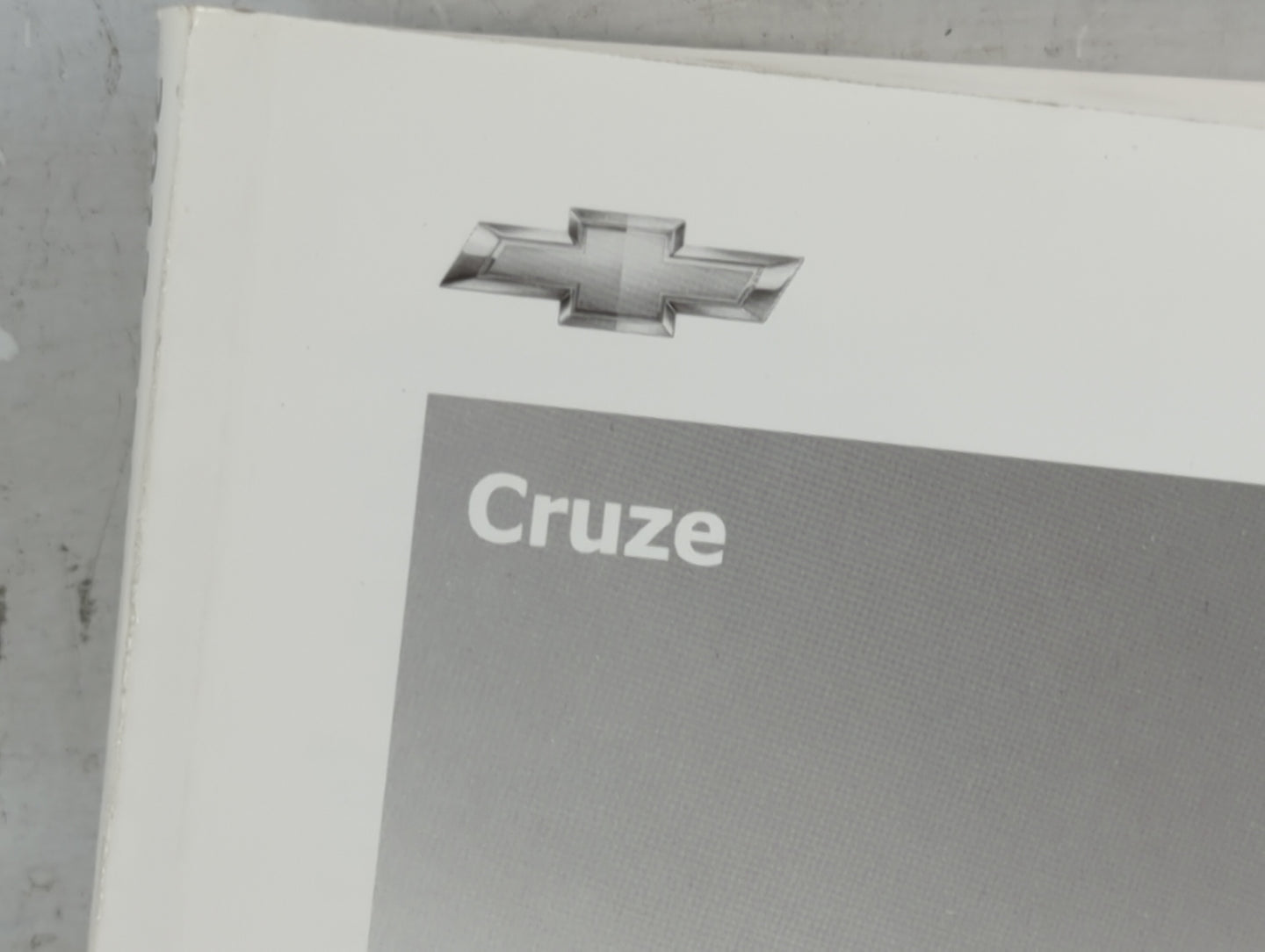 0 Chevrolet Cruze Owners Manual Book Guide OEM Used Auto Parts - Oemusedautoparts1.com