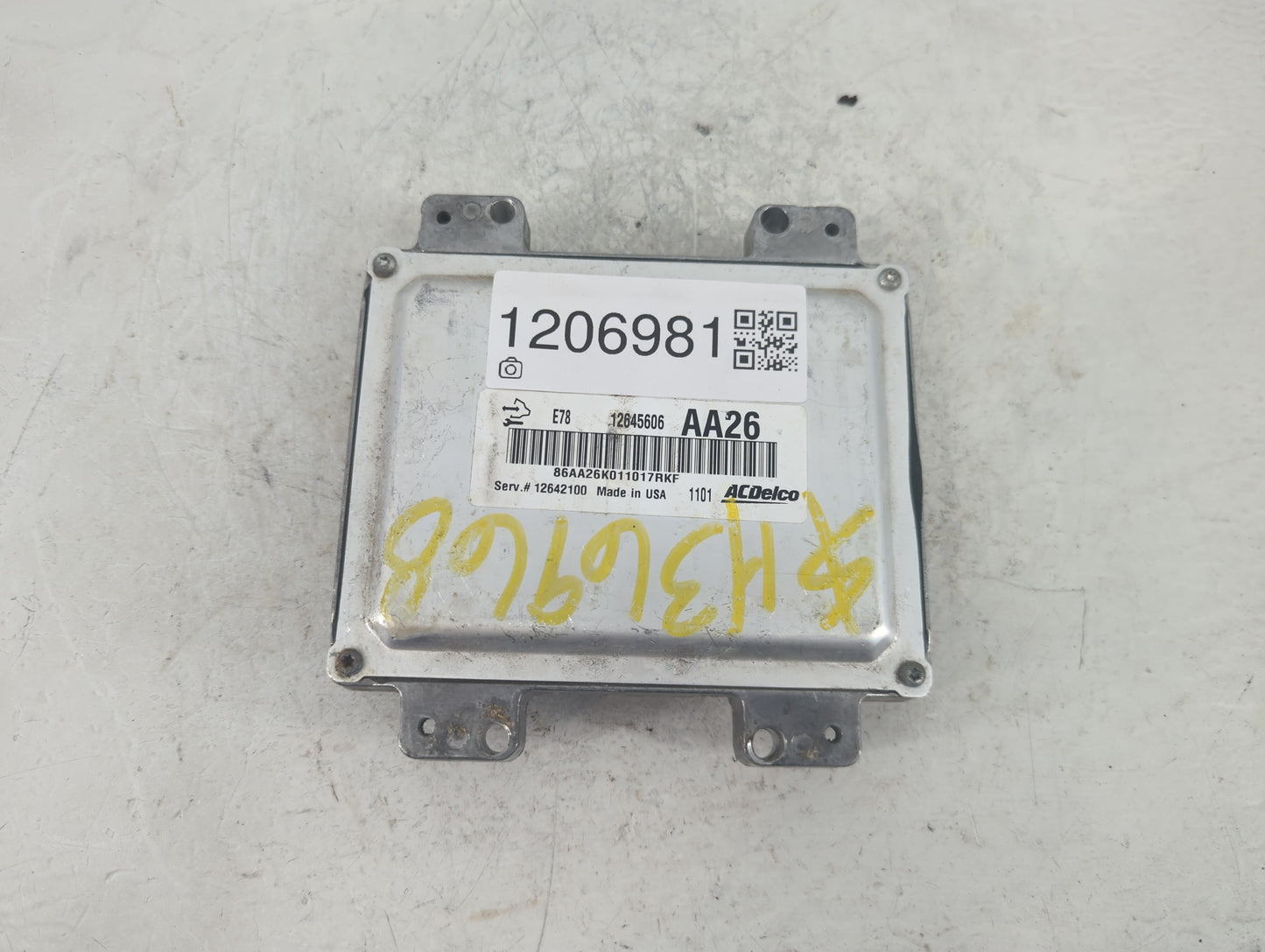 2011 Chevrolet Cruze PCM Engine Control Computer ECU ECM PCU OEM P/N:12645606 Fits OEM Used Auto Parts - Oemusedautoparts1.c