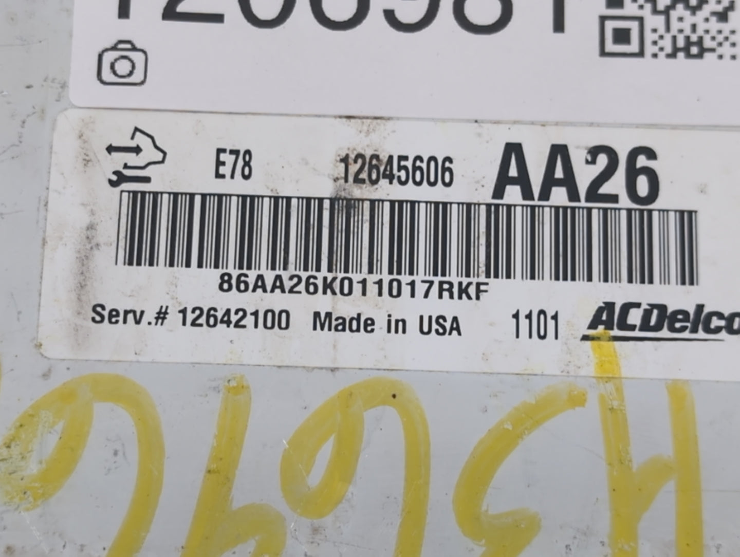 2011 Chevrolet Cruze PCM Engine Control Computer ECU ECM PCU OEM P/N:12645606 Fits OEM Used Auto Parts - Oemusedautoparts1.c