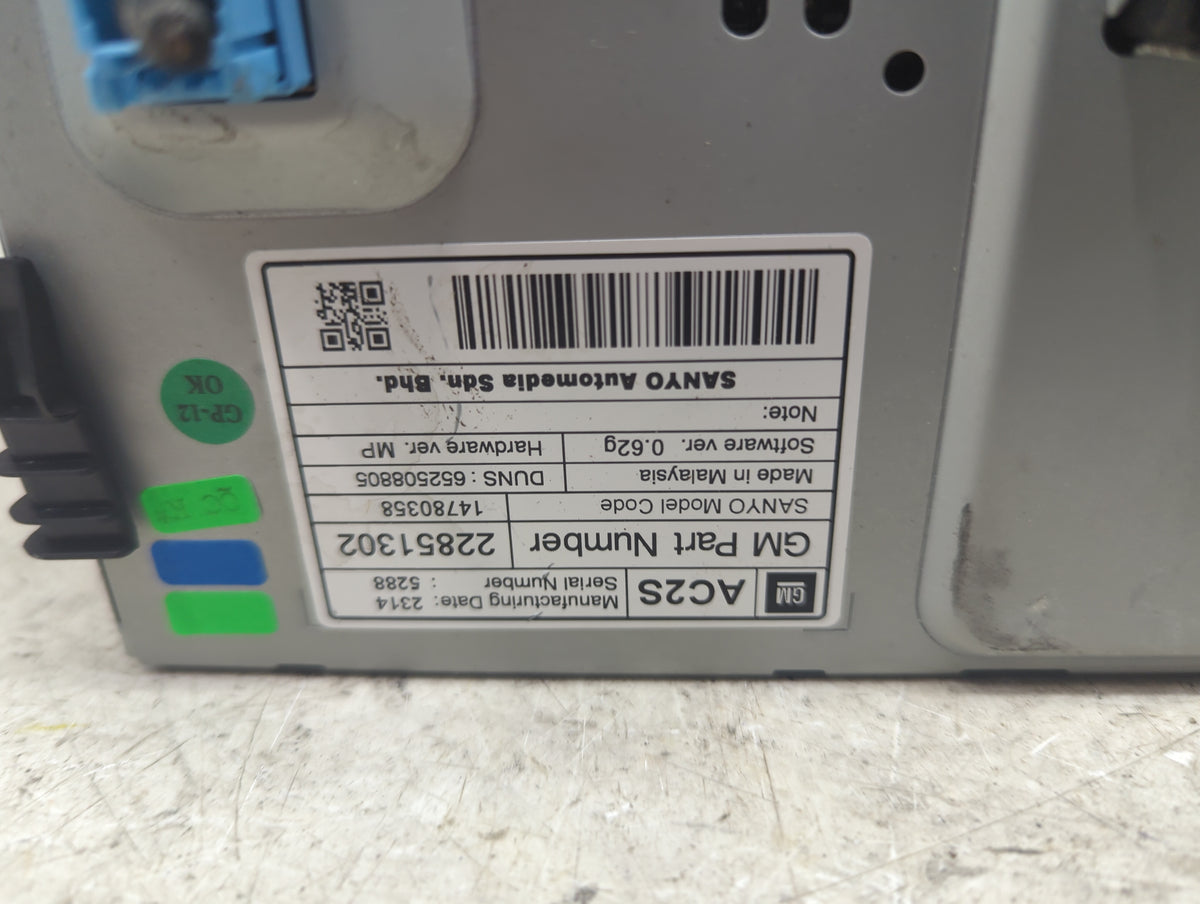 2012-2016 Chevrolet Cruze Information Radio Display Screen 1279881 - Oemusedautoparts1.com