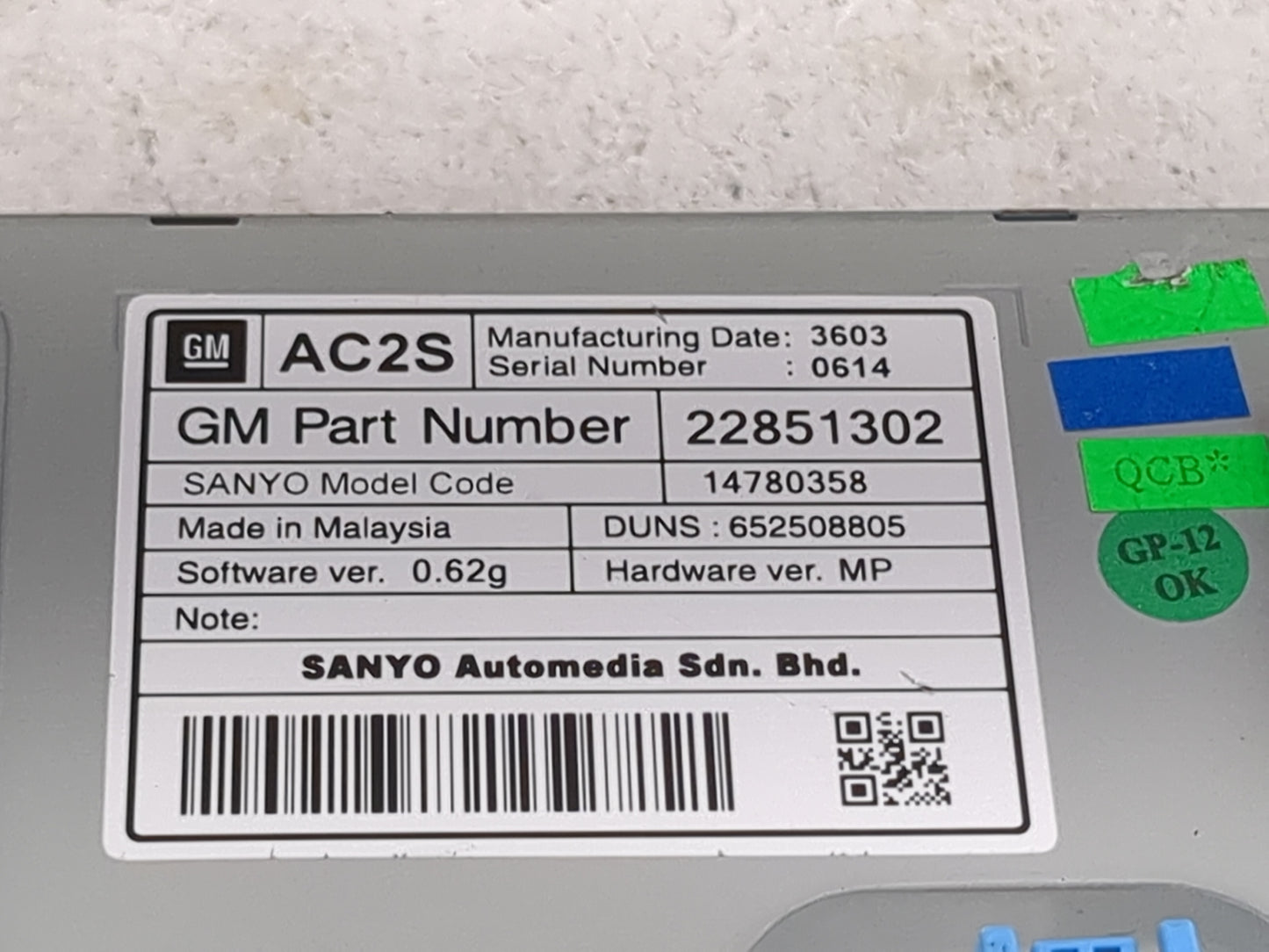 2012-2016 Chevrolet Cruze Information Display Screen 5030430 - Oemusedautoparts1.com