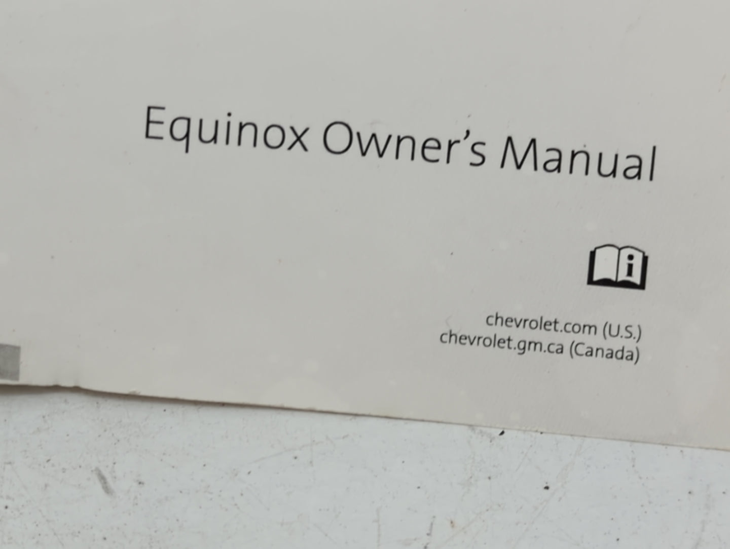 0 Chevrolet Equinox Owners Manual Book Guide OEM Used Auto Parts - Oemusedautoparts1.com