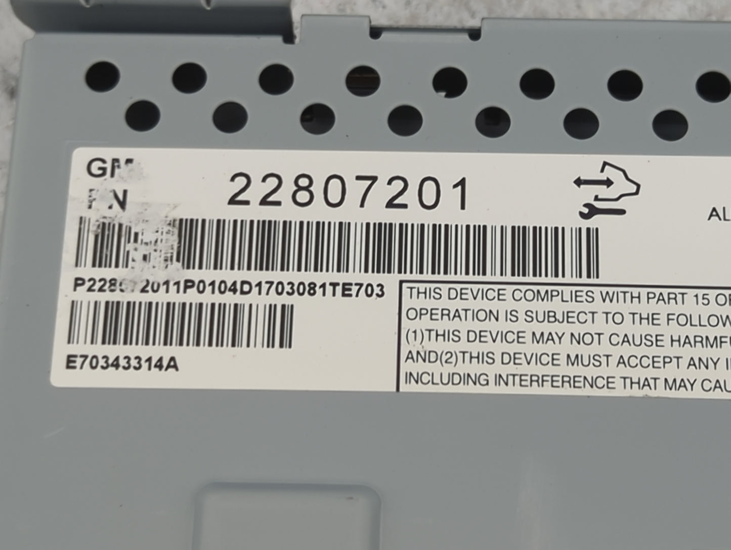 2012-2017 Chevrolet Equinox Information Display Screen 1147645 - Oemusedautoparts1.com