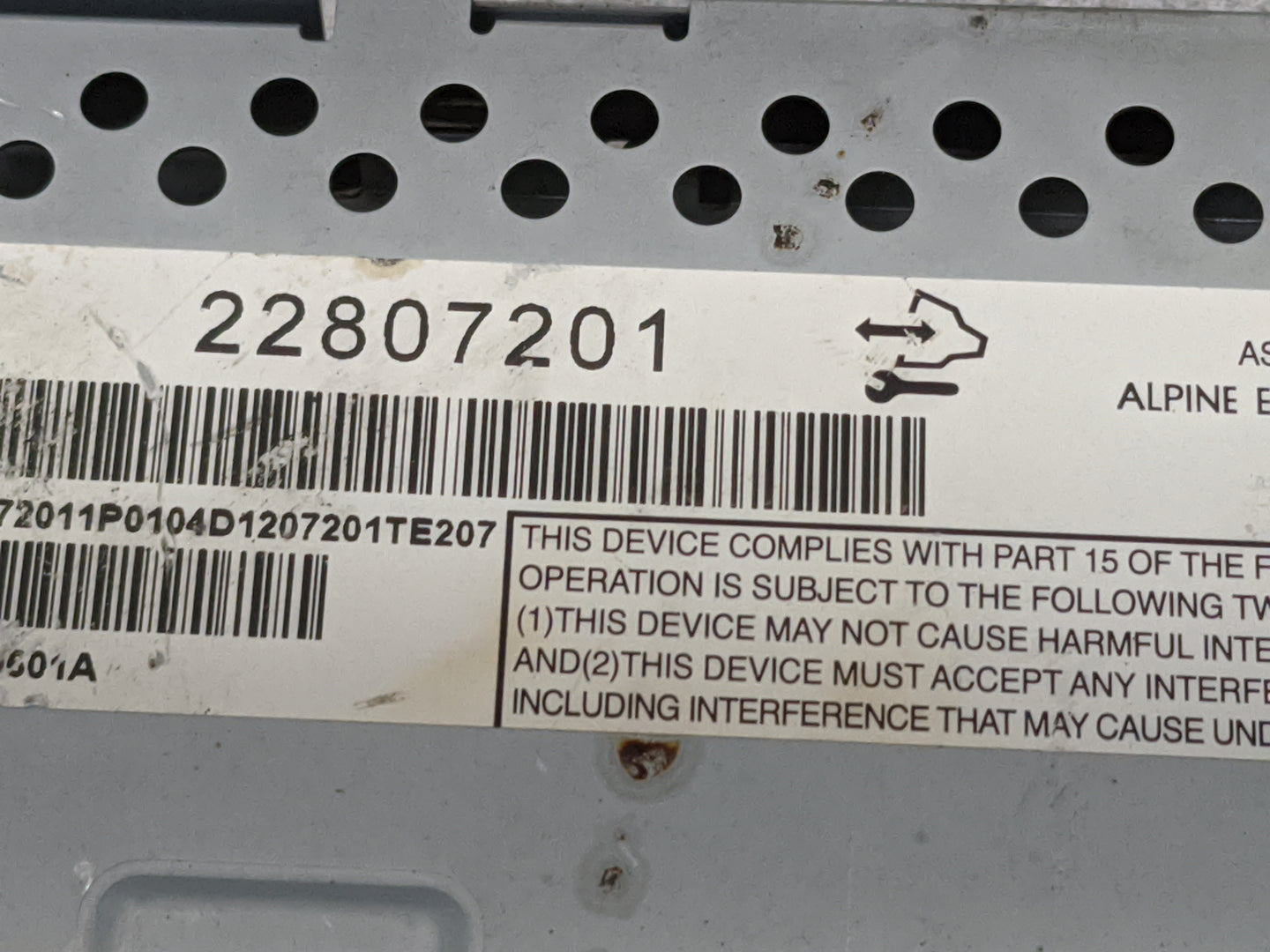 2012-2017 Chevrolet Equinox Information Display Screen 1174525 - Oemusedautoparts1.com