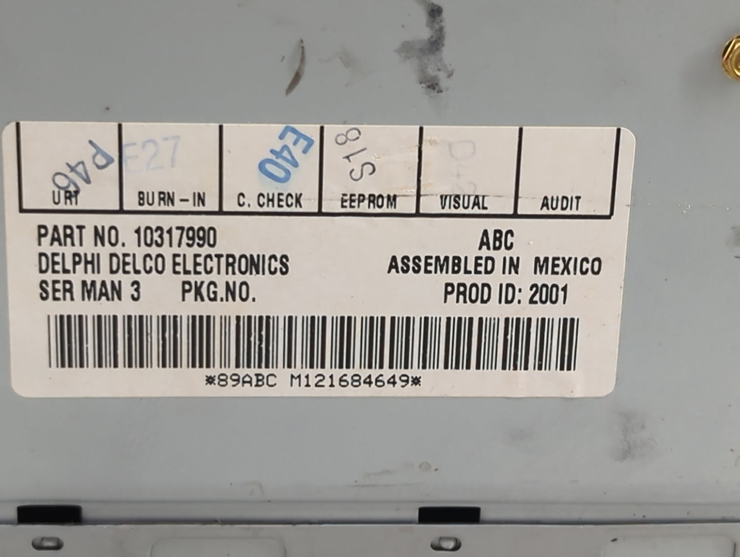 2002-2005 Chevrolet Impala Radio AM FM Cd Player Receiver Replacement Fits Fits 2002 2003 2004 2005 OEM Used Auto Parts - Oe