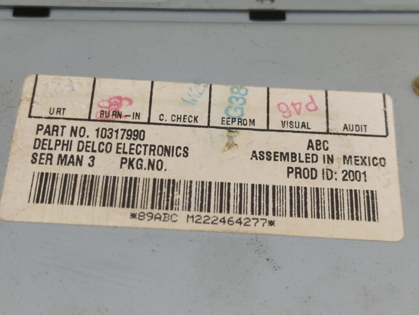 2002-2005 Chevrolet Impala Radio AM FM Cd Player Receiver Replacement Fits Fits 2002 2003 2004 2005 OEM Used Auto Parts - Oe