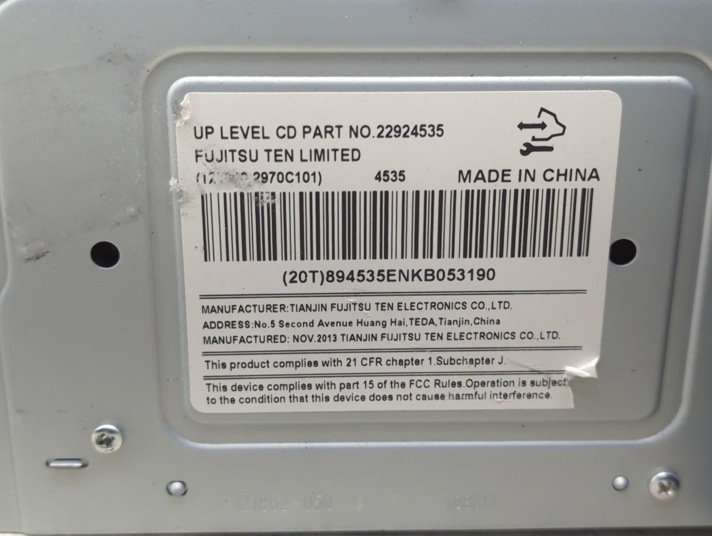 0 Chevrolet Impala Limited Radio AM FM Cd Player Receiver Replacement Fits Fits 213 2014 2015 2016 OEM Used Auto Parts - Oem