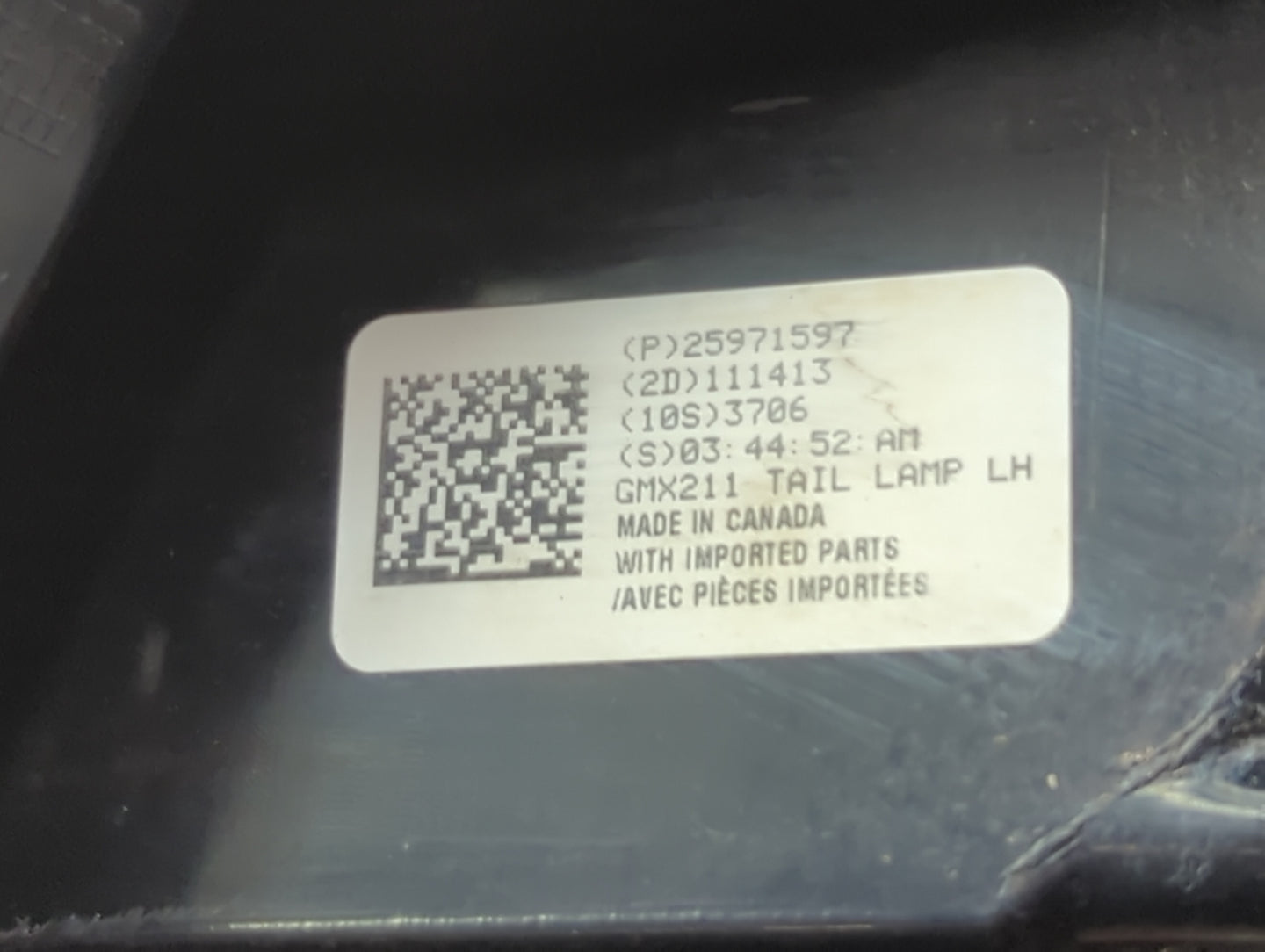 0 Chevrolet Impala Limited Tail Light Assembly Driver Left OEM Fits Fits 206 2007 2008 2009 2010 2011 2012 2013 2014 2015 20